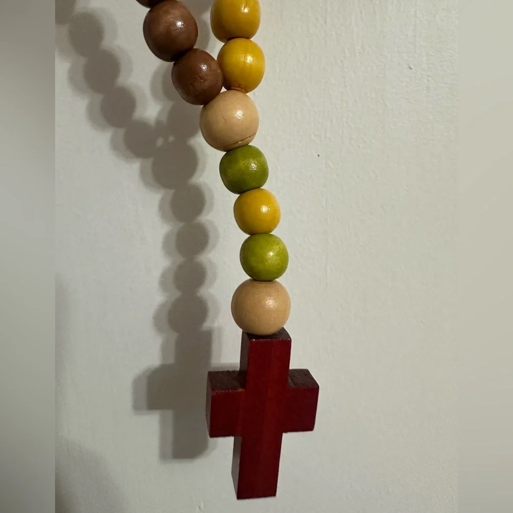 Wooden kiddie rosary